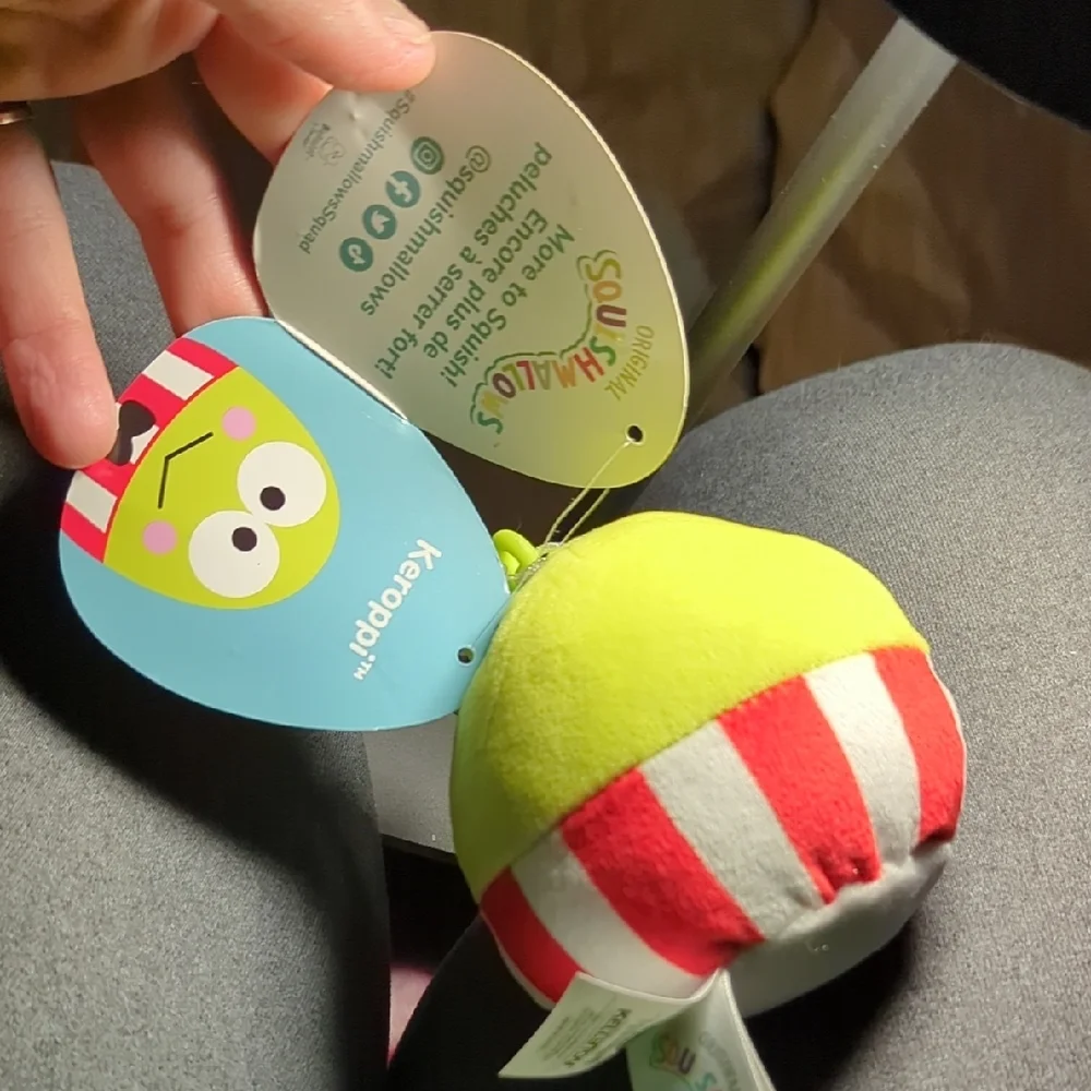 Keroppi Squishmallow Frog Plush Toy with Clip